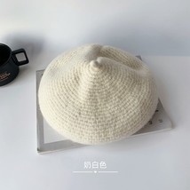 2022 New Angora   Beret Hat Female Autumn and Winter Warm All-match Pain... - £68.88 GBP