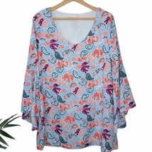 Altar&#39;d State | Multicolor Elephant Flared Long Sleeve Tunic, size small - £22.93 GBP