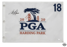 Collin Morikawa Autographed 2020 PGA Championship Pin Flag UDA - £787.76 GBP