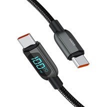 Cable Creation 6.6FT Usb C To Usb C Cable Pd 100W With Led Display, Durable Usb C - £23.50 GBP