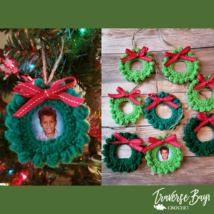 Crochet picture wreath ornament PATTERN ONLY - £6.31 GBP