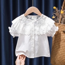 New Girls 2022 New Short-sleeved Shirts Summer Cotton Clothes Doll Collar  Sweet - £41.76 GBP