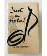 Just a Note Rubber Stamp from Stampin Up with Eighth Note 2.5 x 1.75&quot; 1999 - £1.94 GBP
