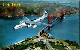 Vtg Postcard Airplane, C-141 StarLifter, Travis Air Force Base, WESTAF - £5.33 GBP