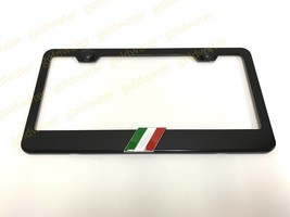 3D Italian Flag Emblem Badge Black Powder Coated Metal Steel License Pla... - $22.90