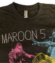 Maroon 5 Tour 2015 Concert T-Shirt Small Gray Multi-Color Graphic Band Tee NWOT image 3