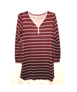 Sonoma Intimates Long Sleeve Striped Soft Sleep Shirt Pajama Top Size Me... - £15.73 GBP