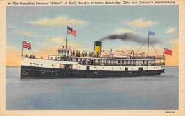 Steamer Pelee Canadian Sandusky Ohio linen postcard - £5.14 GBP