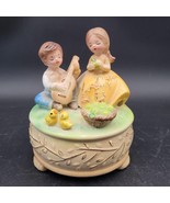 Vintage Josef Originals Little Green Apples Music Box Made In Japan Works - $40.73 CAD