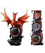 Volcanic Dragon Statue 19&quot;H Guardian Of Fossil Cave Crystal Mine LED Nig... - £78.62 GBP