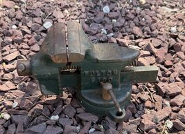 Vintage FULTON #5190 Bench Vise with Anvil and Swivel Base Old - $29.70