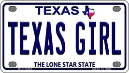 Texas Girl Texas Novelty Mini Metal License Plate Tag - £11.70 GBP
