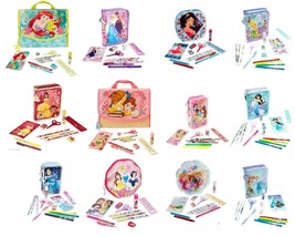 Disney Store Zip Up Art Case Stationary Kit School Supplies Pencils Markers - £31.89 GBP
