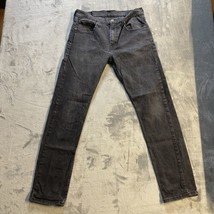 Levi&#39;s 502 Black Jeans Men&#39;s 32X31 (Tag 32X34)  Denim Tapered Slim Stretch Fit - £14.18 GBP