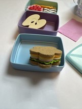 American Girl Stackable Lunch set for dolls play food napkin carrier Retired - £23.70 GBP