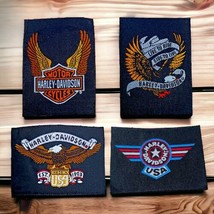 Lot of 4 Embroidered Iron on Harley Davidson Patches 2&quot; X 2.5&quot;  - £15.53 GBP