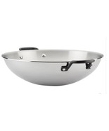 KitchenAid Stainless Steel Wok 15&quot; 5-Ply Clad Induction Oven Safe PTFE P... - $2,957.90 MXN