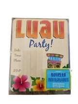 Tiki Hawaiian Luau Summer Swim Pool Party Invitations w/50 Envelopes - £5.05 GBP