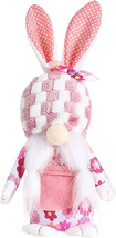 Easter Decoration Rabbit Doll Creative Cartoon Faceless Doll Bow - £9.68 GBP