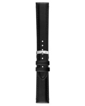 Morellato Grafic Genuine Leather Watch Strap - Black - 20mm - Chrome-plated Stai - £24.95 GBP