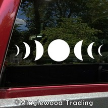 Moon Phases Vinyl Sticker - Full Crescent Waxing Gibbous New - Die Cut Decal - £3.94 GBP+
