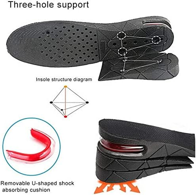 Pimoys Height Increasing Shoe Insole, 3 Cm 5Cm 7 Cm Adjustable 3-Layer Orthotic  Item image 2
