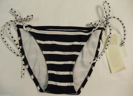 Womens Hula Honey String Bikini Stripes Polka Dots Bottom Decorative Rings SMALL - £11.71 GBP