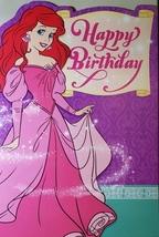 Disney Little Mermaid Greeting Card Birthday &quot;Happy Birthday&quot; - $3.89