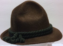 Vtg Austrian Governor Green Tassel Brown Wool Hat Size 20&quot; Hiking Mounta... - $74.24