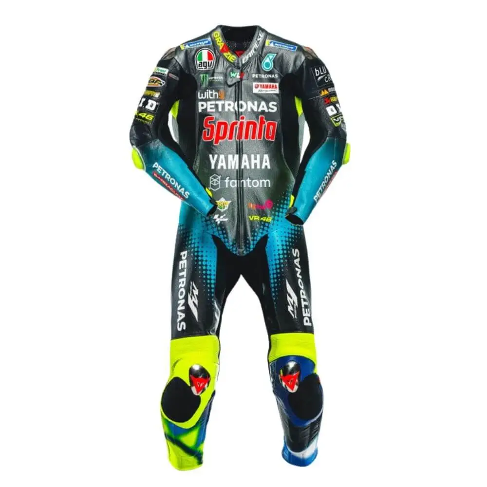 CUSTOMIZED YAMAHA PETRONAS MOTORCYCLE 1&amp;2 PIECE LEATHER SUIT CE-APPROVED... - $229.00