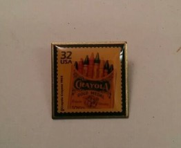 Vintage Crayola Crayon 32 Cent USA Stamp  Postal Lapel Pin - $9.99