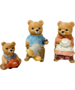 HOMCO Teddy Bear Family Mom &amp; Pop and Baby Bear Rocking Chairs 1993 1470... - £12.79 GBP