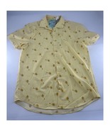 Essex Crossing Shirt Mens Medium Yellow Short Sleeve Button Hawaiian Tre... - $194.96 MXN