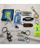 Random Lot Of 11 State Letter Shoe Restaurant Keychains Junk Drawer Lot - $12.38