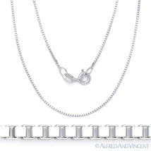 0.7mm Classic Box Link Italian Chain Necklace in Solid 925 Italy Sterlin... - $277.66 MXN+
