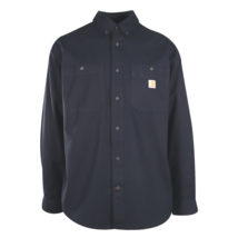 Carhartt Men&#39;s Flannel Shirt Rugged Flex Navy Long Sleeve (326) - £22.48 GBP