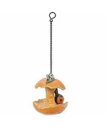 Pacific Giftware Orange Fruit Finch Garden Hanging Bird Feeder Statue Ho... - $38.26 CAD