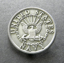 Us Navy Usn Pewter Round Emblem Lapel Pin Badge 1 Inch - £4.31 GBP