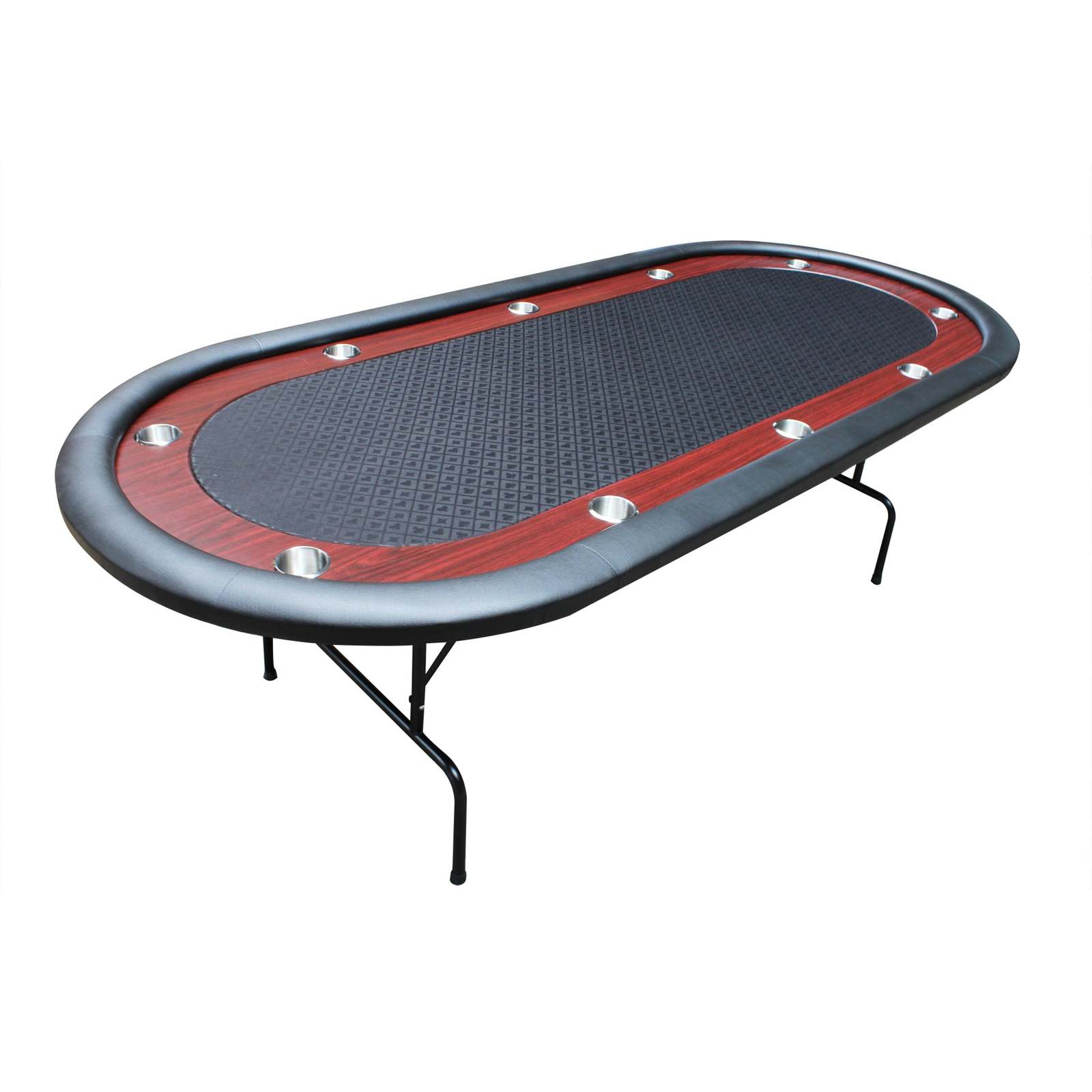96&quot; Foldable Poker Table - Wooden Racetrack - $1,192.99