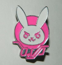 Overwatch Video Game D.Va Pink Bunny Logo Metal Enamel Pin New Unused - £6.26 GBP