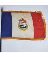 Vintage Flag American War Dads Auxiliary Gold Fringe Miniature WWII 12&quot; - £57.91 GBP