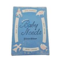 Vintage Johnson &amp; Johnson Baby Box Jonhson&#39;s Baby Needs Gift Box Only  Ephemera - £18.33 GBP