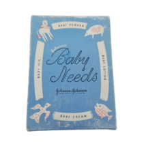 Vintage Johnson &amp; Johnson Baby Box Jonhson&#39;s Baby Needs Gift Box Only  Ephemera - £18.31 GBP