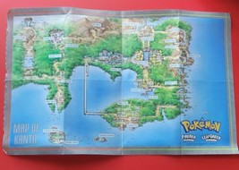 Pokemon: LeafGreen &amp; FireRed Version Game Boy Advance Map of Kanto No Game - £14.79 GBP