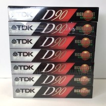 Lot 7 New Sealed Tdk D90 Cassette Tapes High Output Type I Iec I - £13.31 GBP