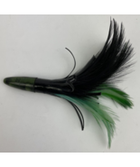 ZUKERS FEATHER TROLLING LURE BLACK / Green TUNA MAHI WAHOO ROOSTERS BASS... - $19.79