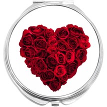 Red Rose Heart Compact with Mirrors - Perfect for your Pocket or Purse - $11.76
