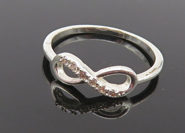 925 Sterling Silver - Topaz Shiny Infinity Symbol Band Ring Sz 7 - RG10356 - £18.90 GBP