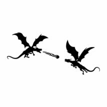 Anewdecals Dragon Wall Sticker-Fire-Breathing Dragons Fantasy Fairy-Custom Color - £18.67 GBP+
