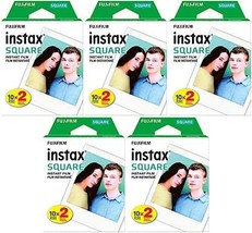 Fujifilm Square Instant Film 10 Pack (100 Exposures) For Sq1, Sq6 &amp;, 5 Items - £107.51 GBP